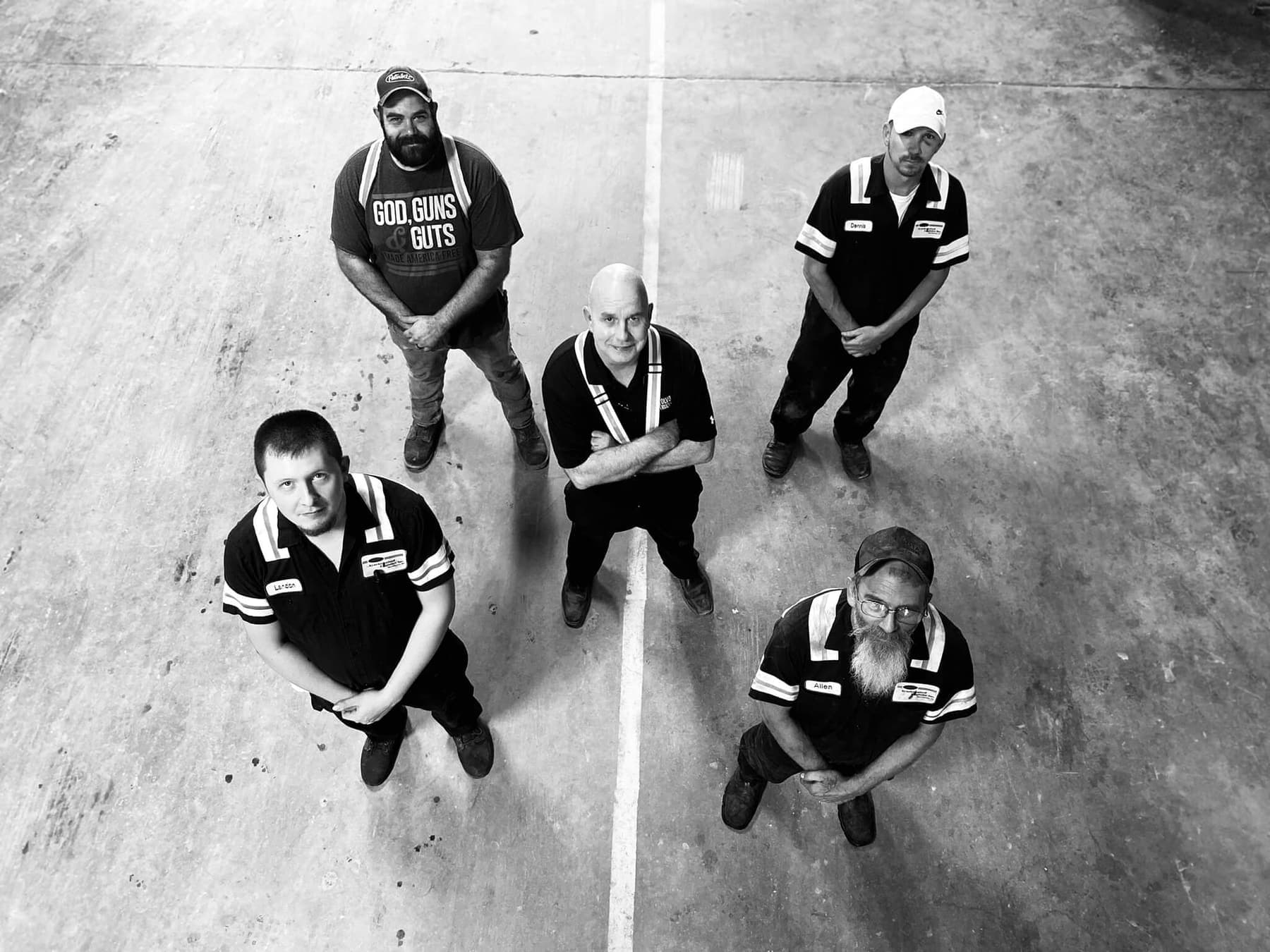 Warehouse team handling freight